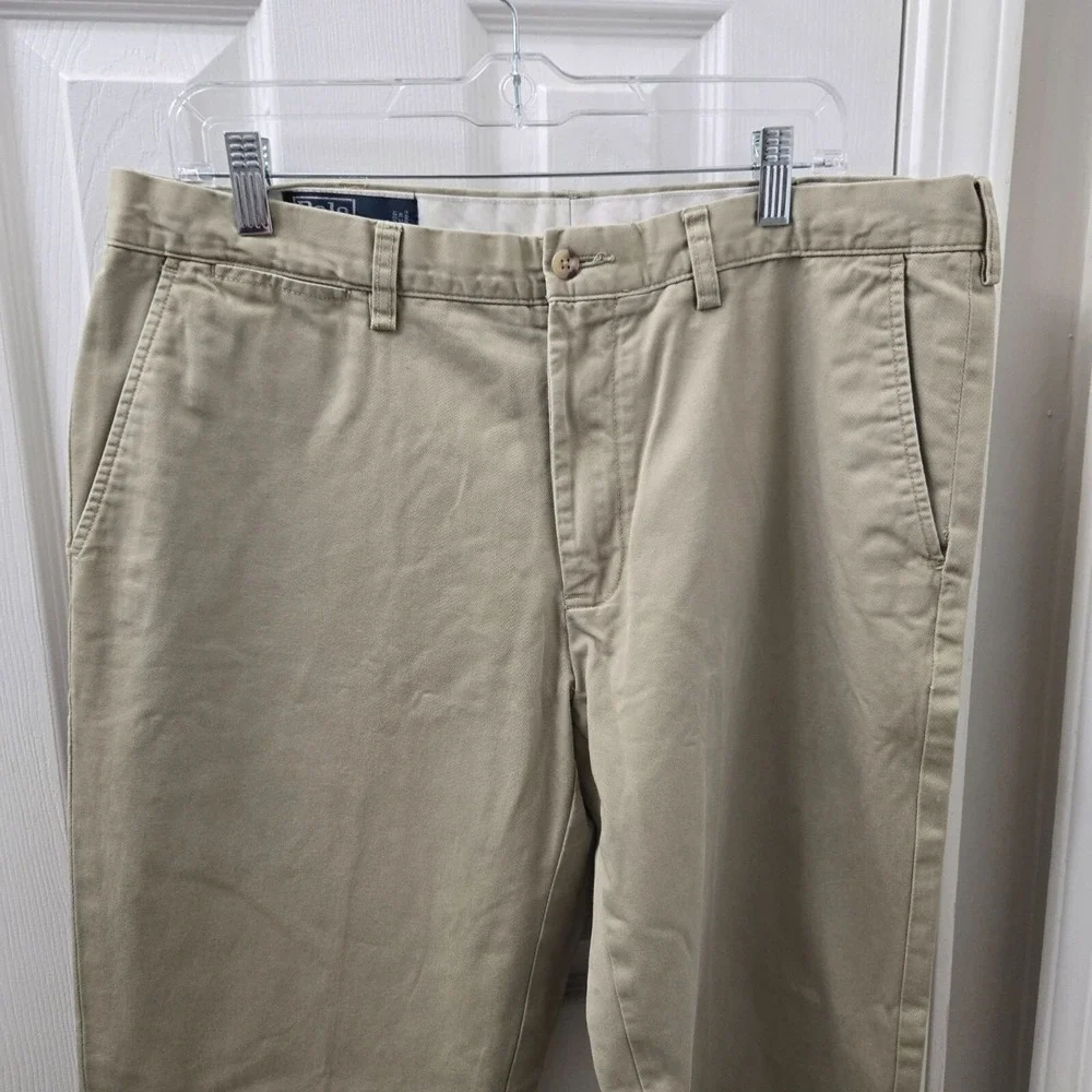 Polo Ralph Lauren Preston Mens Khaki Pants 36x30 100%‎ Cotton Classic Fit